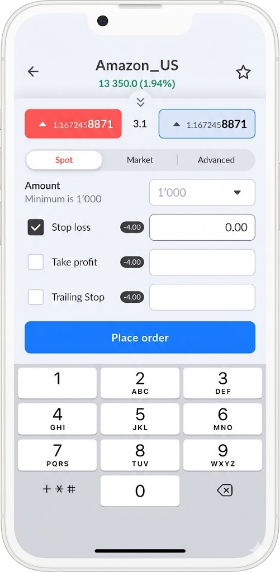 Trading App on Phone